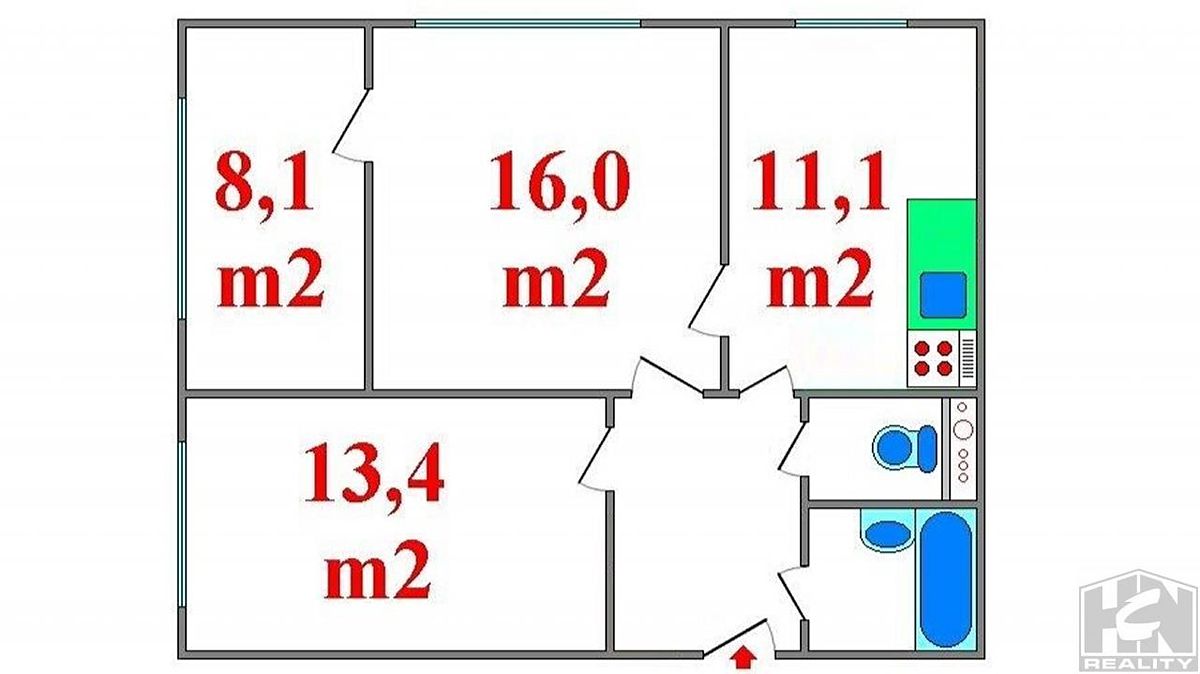 Prodej bytu 3+1 61 m² – fotografie 3