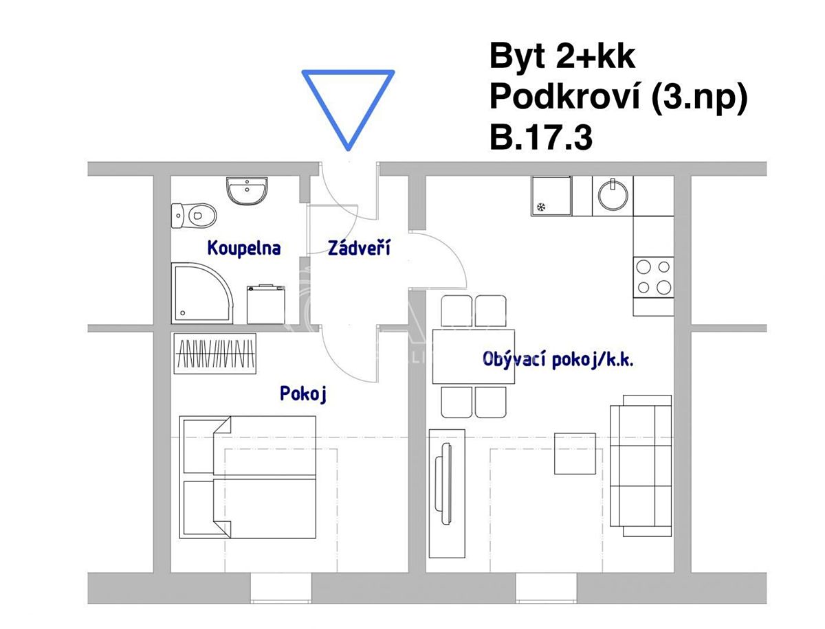Pronájem bytu 2+kk 41 m² – fotografie 5
