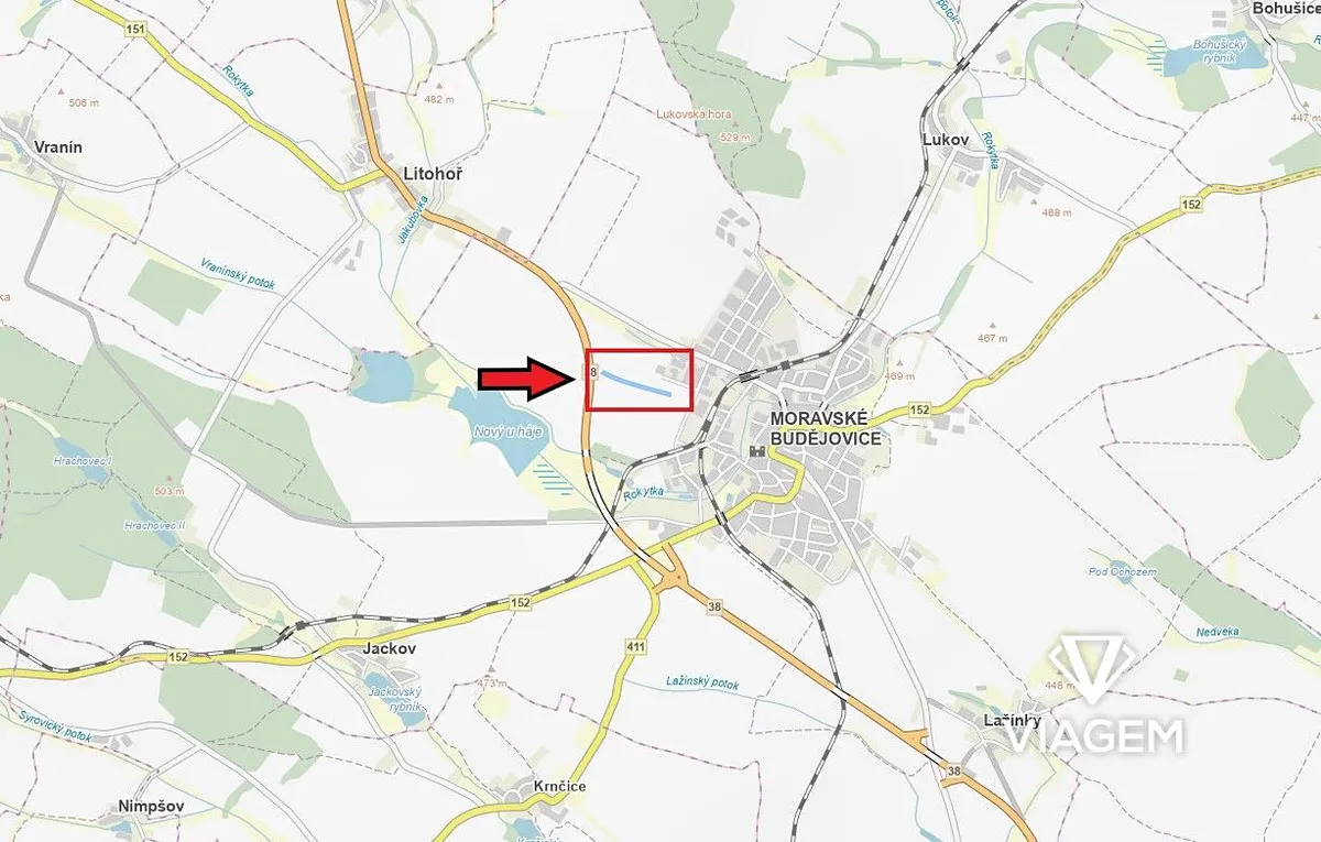 Prodej podílu 1/5 komerčního pozemku 3586 m²