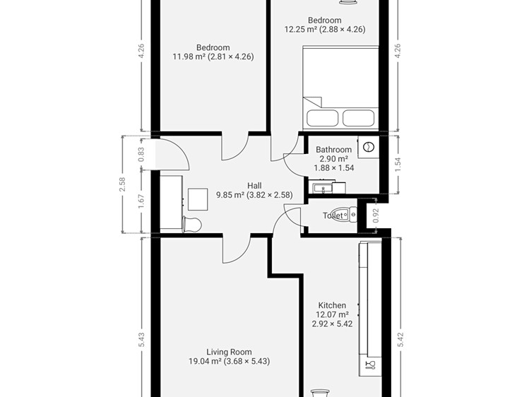 Wohnung 3+1 zum Kauf, 70 m² (20 von 24)
