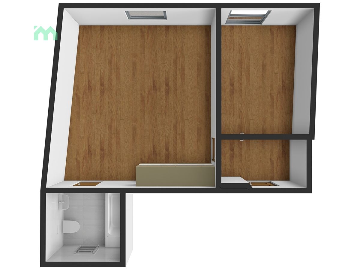 Pronájem bytu 2+kk 41 m² – fotografie 3