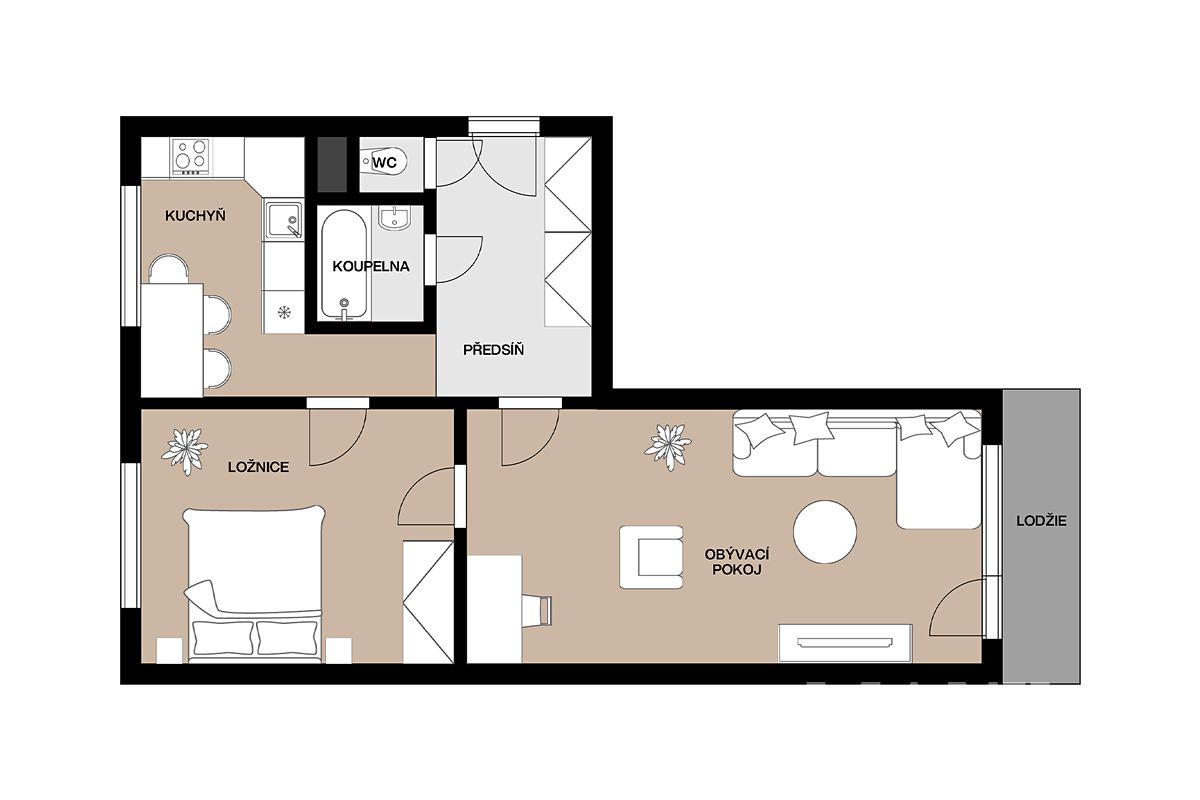 Prodej bytu 2+1 60 m² – fotografie 5