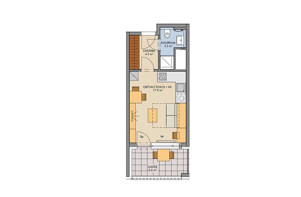Prodej bytu 1+kk 26 m² – fotografie 2