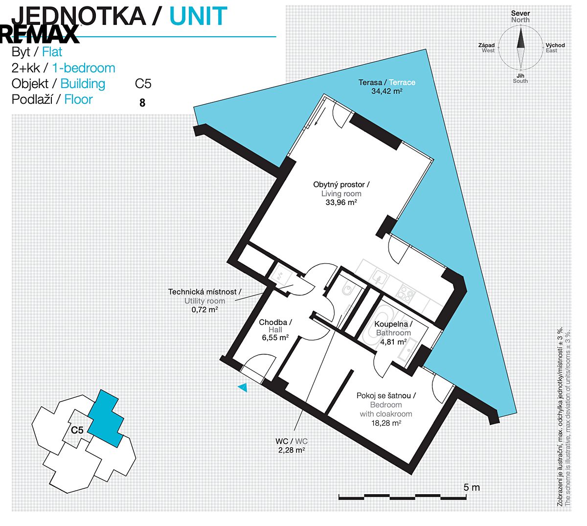 Pronájem bytu 2+kk 73 m² – fotografie 3