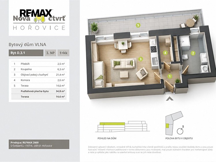 Квартира 1+kk на продаж, 32 м² (2 з 12)