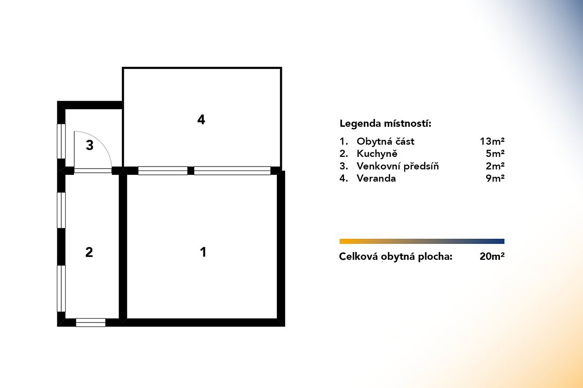 Prodej chaty 20 m², pozemek 718 m² – fotografie 2