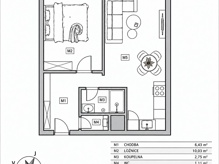 The 2+kk flat for sale, 40 m² (23 of 23)