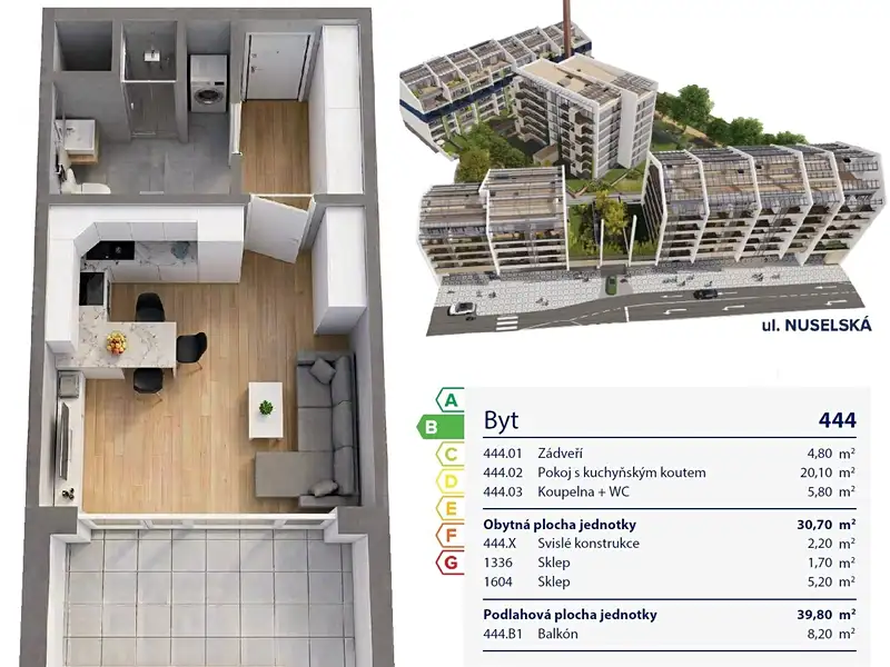 Pronájem bytu 1+kk 33 m², Praha – náhled fotky 2