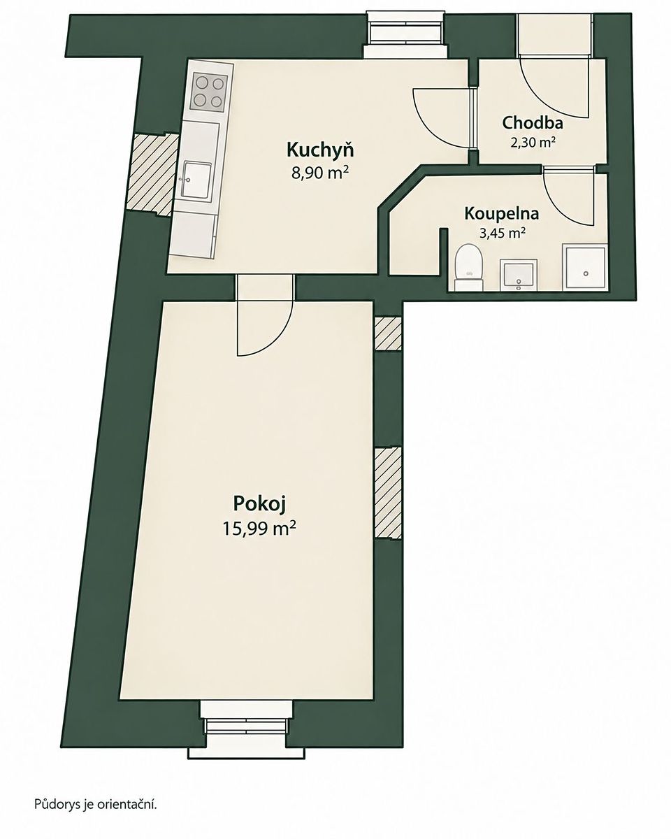 Prodej bytu 2+kk 30 m² – fotografie 4