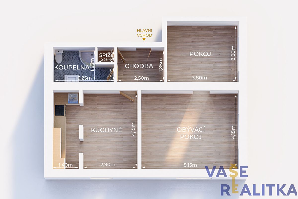 Prodej bytu 3+kk 61 m² – fotografie 3