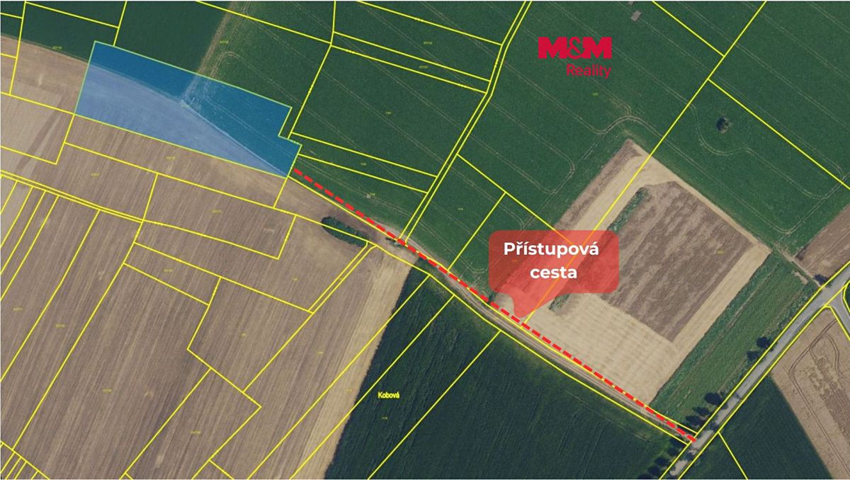 Prodej pole 9520 m², Voděrady – fotka 1 z 3