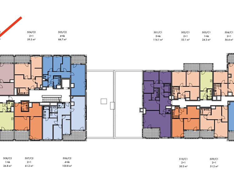 Квартира 2+1 на продаж, 53 м² (4 з 16)