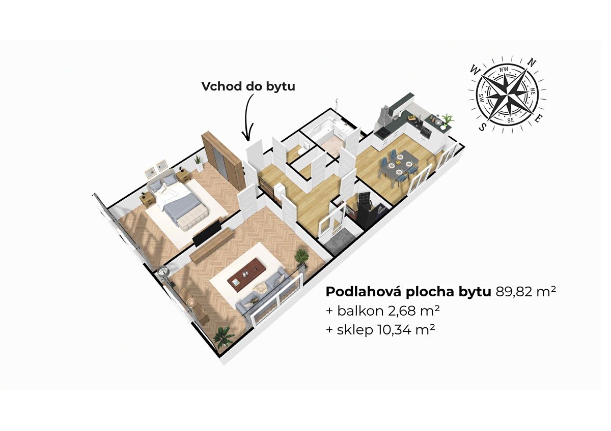 Prodej bytu 2+1 90 m² – fotografie 3