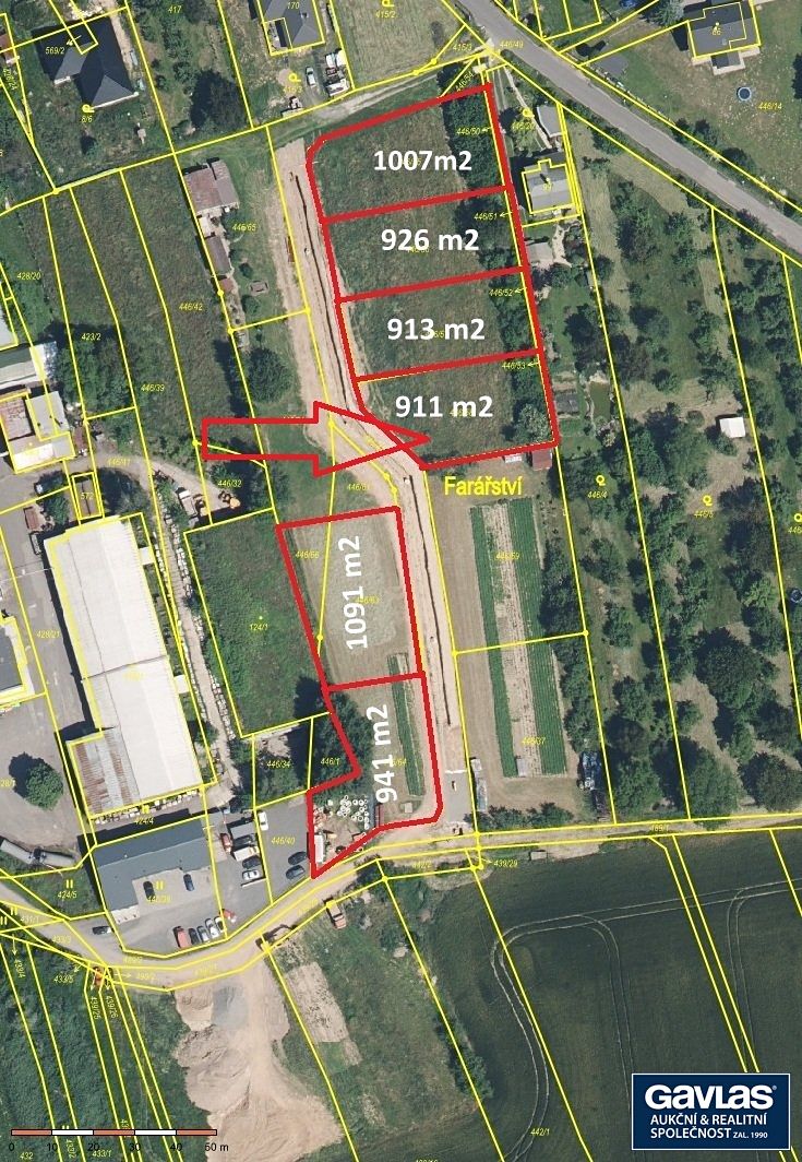 Prodej stavebního pozemku 911 m² – fotografie 3