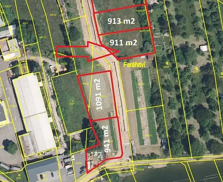 Prodej stavebního pozemku 911 m², Lažany – náhled fotky 3