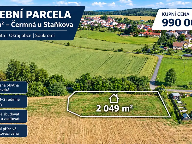Prodej stavebního pozemku 2049 m², Čermná – náhled fotky 1