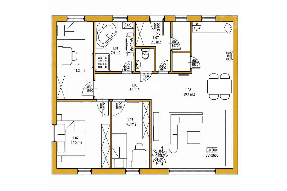 Prodej projektu na klíč 100 m², pozemek 1313 m² – fotografie 2