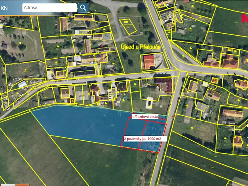Prodej stavebního pozemku 1000 m², Újezd u Přelouče – náhled fotky 2