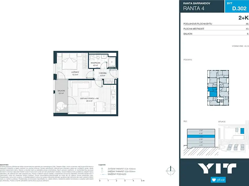 Prodej bytu 2+kk 44 m², Praha – náhled fotky 2