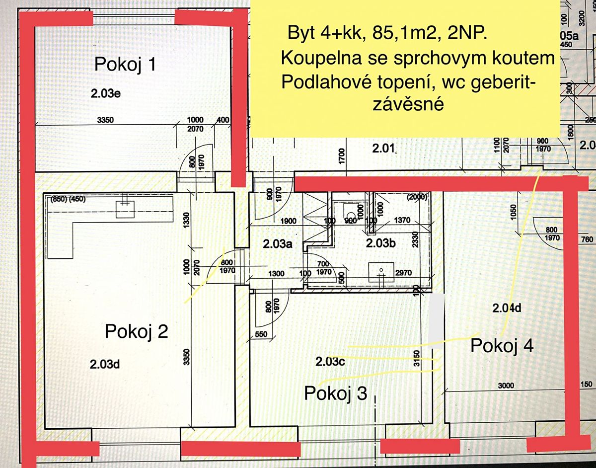 Pronájem bytu 4+kk 85 m² – fotografie 2