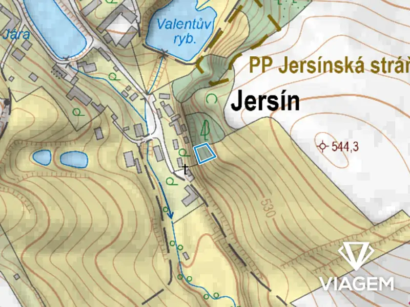 Prodej zahrady 503 m², Jersín – náhled fotky 3
