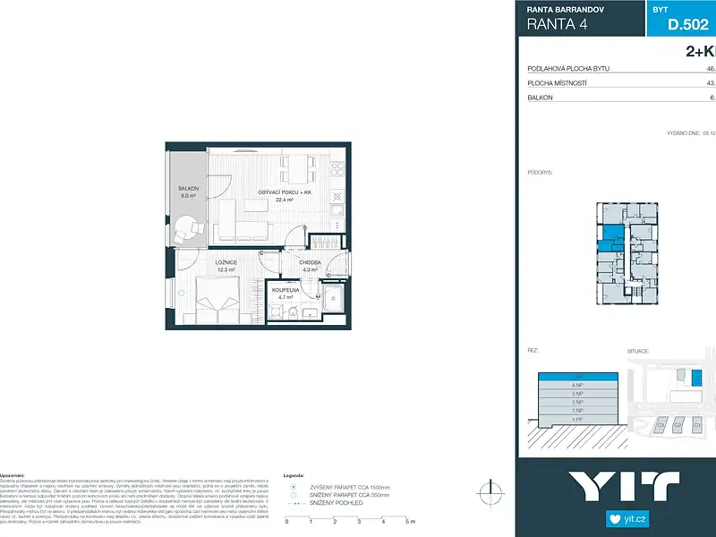 Prodej bytu 2+kk 44 m², Praha – náhled fotky 2