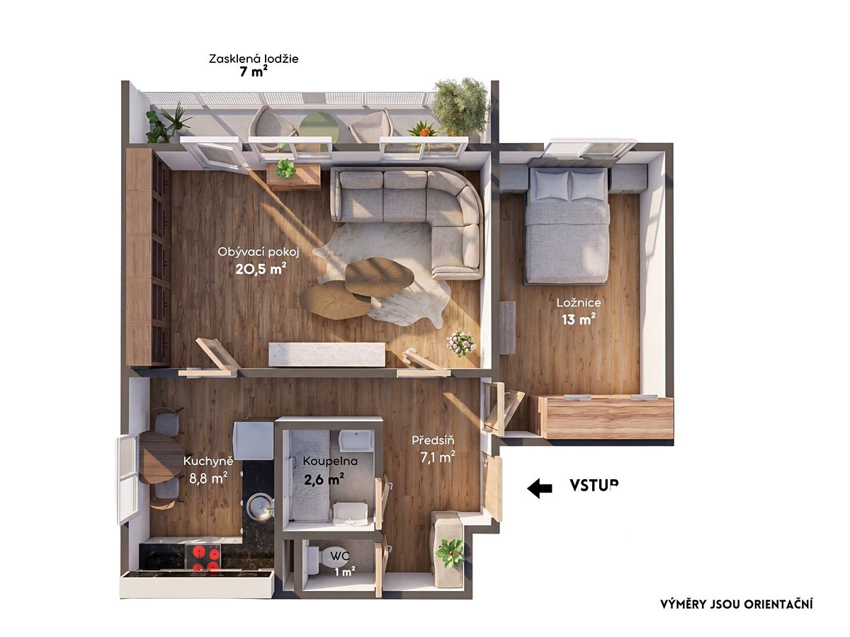 Prodej bytu 2+1 55 m² – fotografie 3