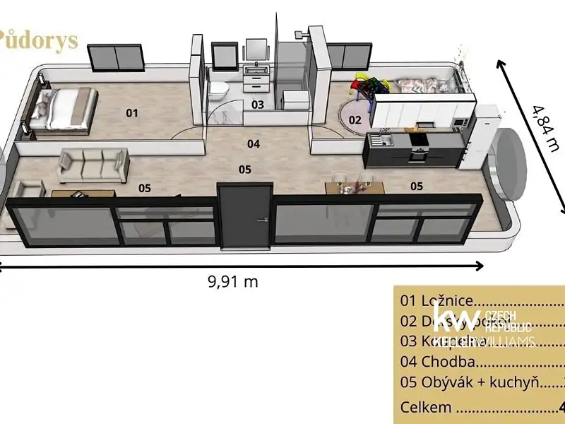 Prodej mobilheimu, mobilního domu 48 m², Kladno – náhled fotky 3