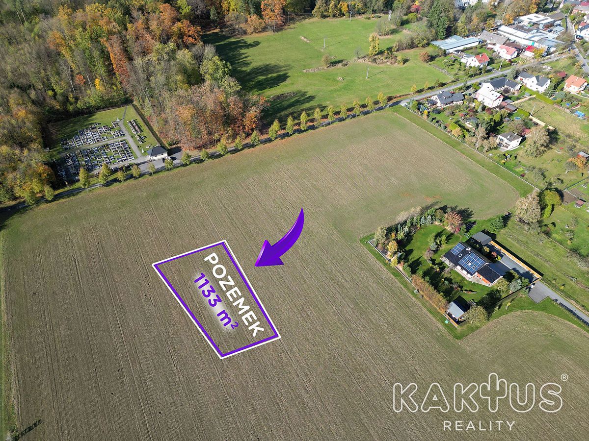 Prodej stavebního pozemku 1133 m², Kyjovice – fotka 1 z 3
