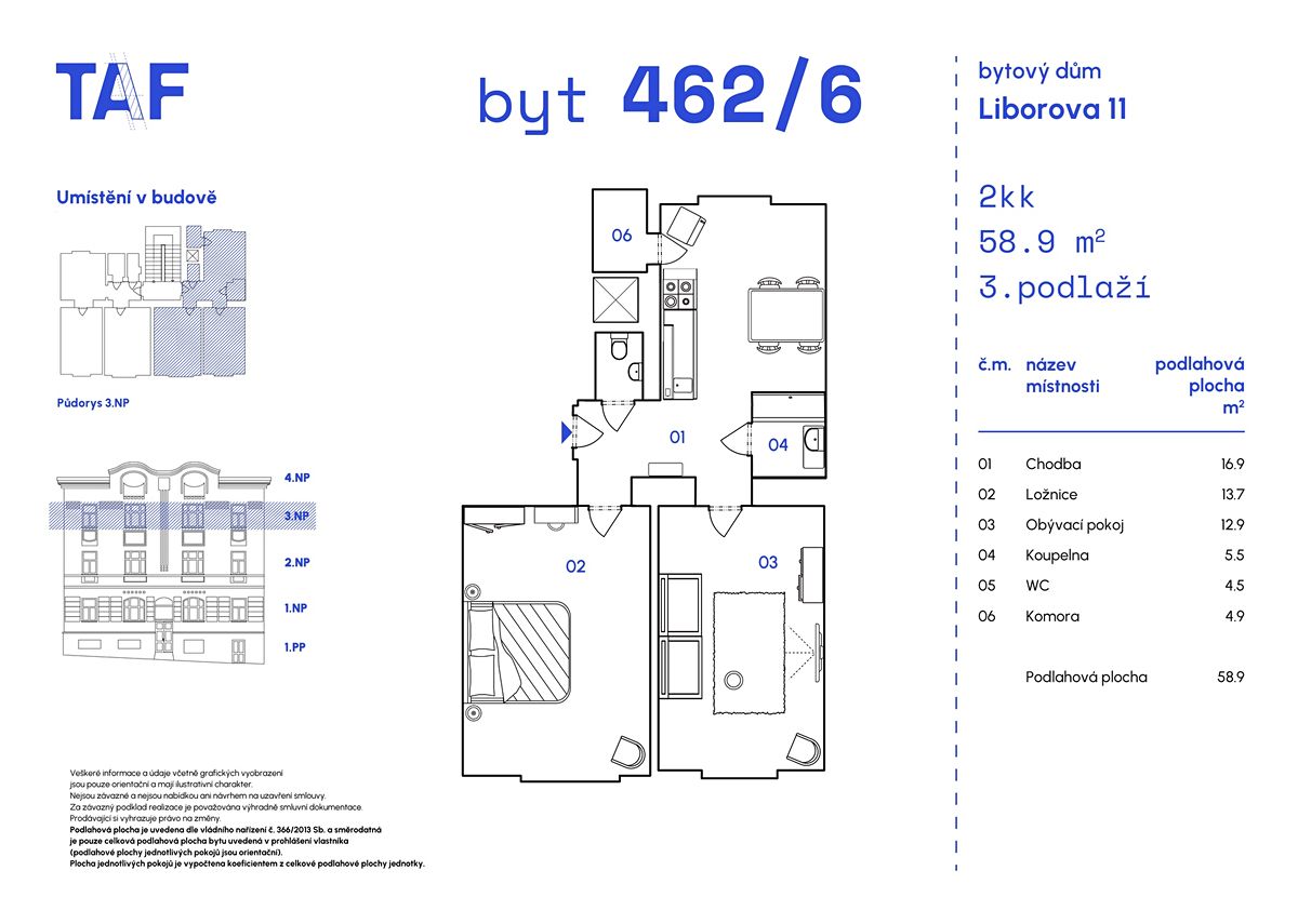 Prodej bytu 2+1 59 m² – fotografie 2