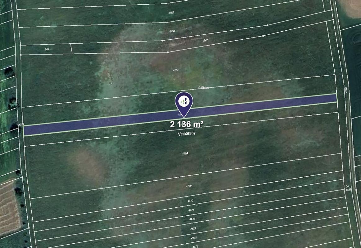 Prodej pole 2136 m²