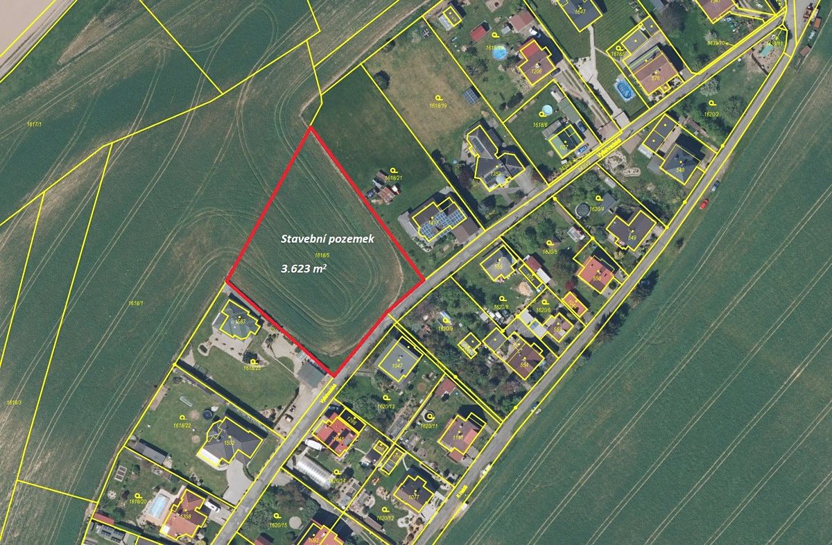 Prodej stavebního pozemku 3623 m²