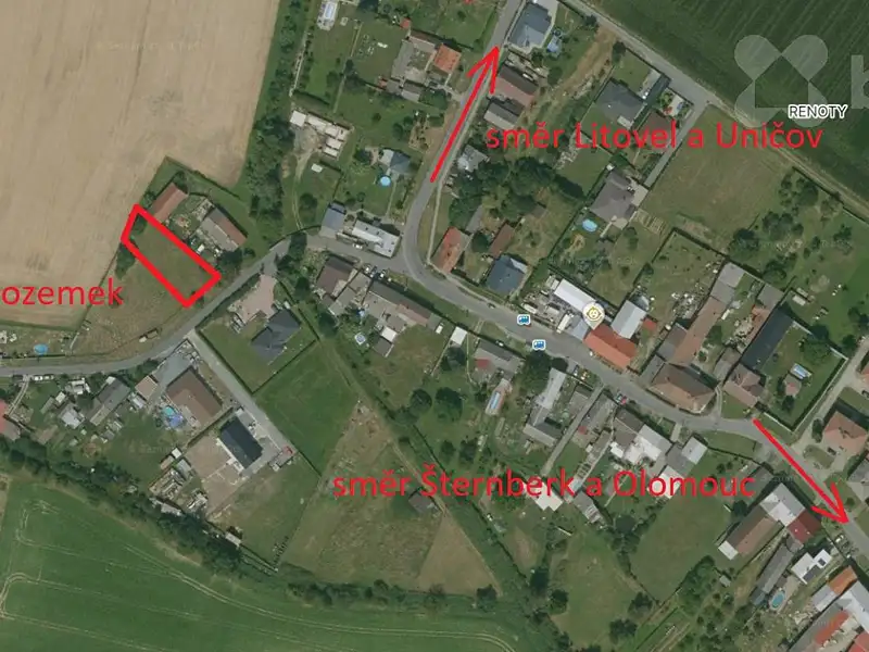Prodej stavebního pozemku 807 m², Uničov – náhled fotky 1