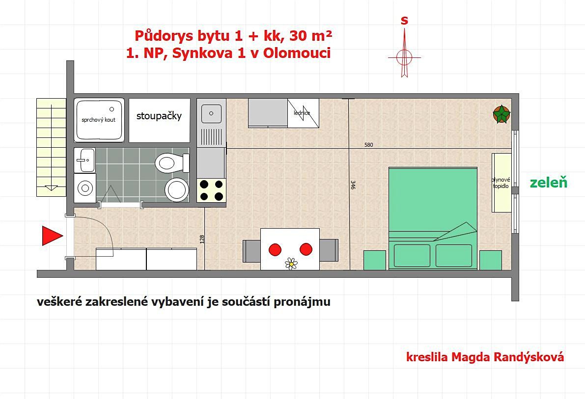 Pronájem bytu 1+kk 30 m² – fotografie 2