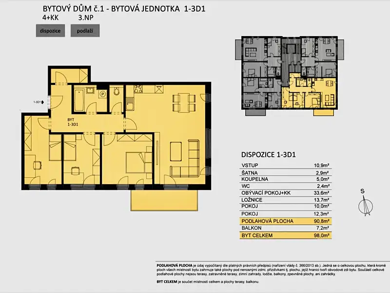 Prodej bytu 4+kk 91 m², Žďár nad Sázavou – náhled fotky 2