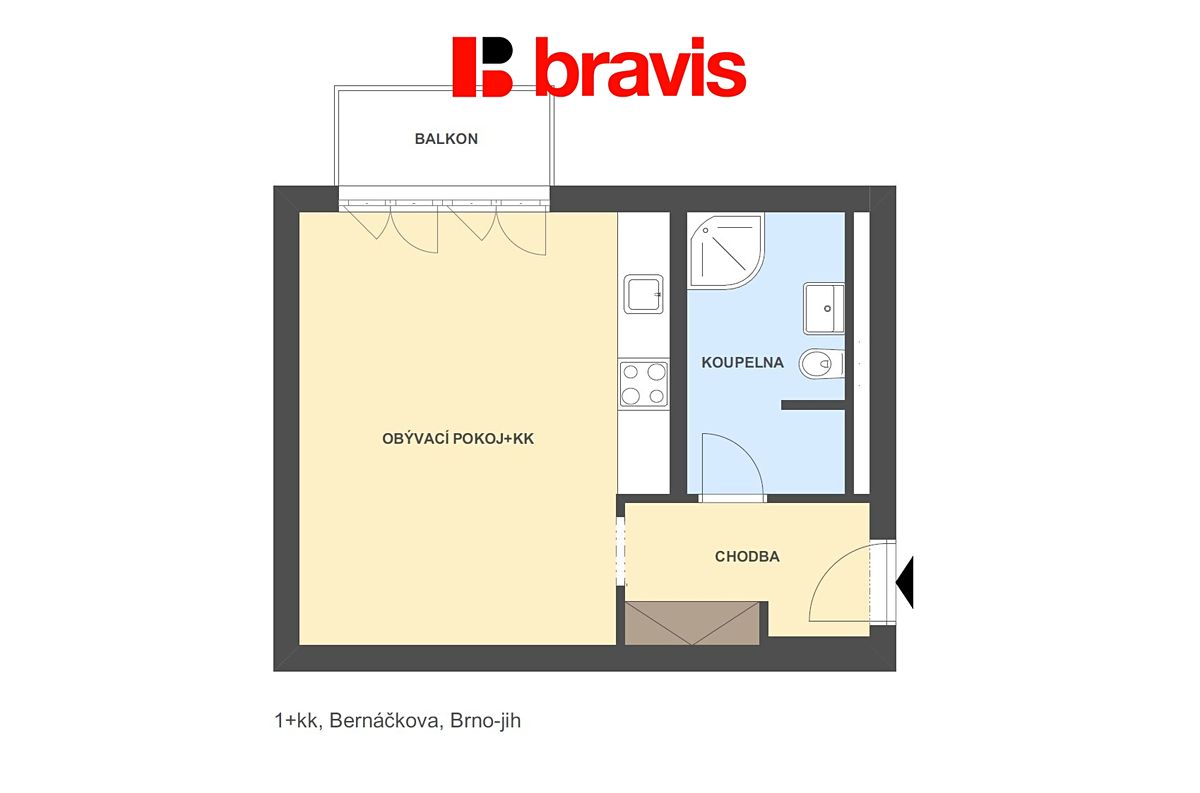 Prodej bytu 1+kk 36 m² – fotografie 3