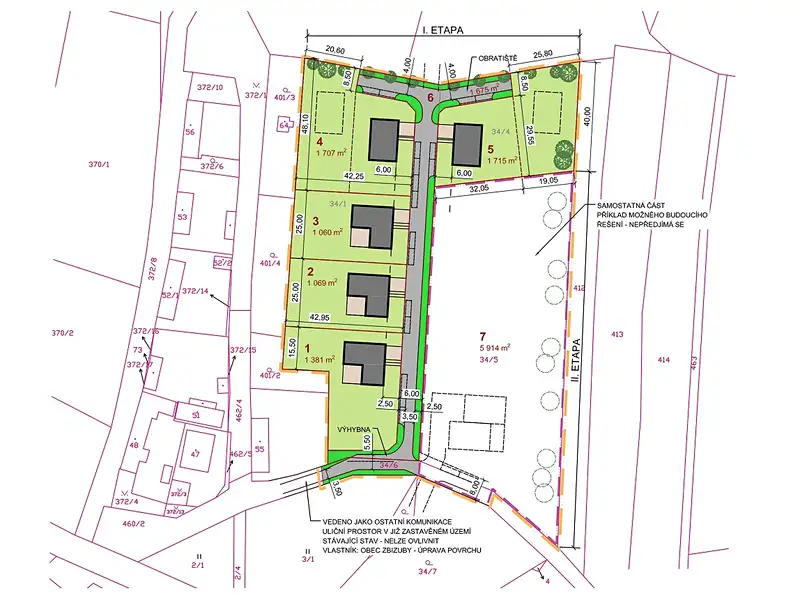 Prodej stavebního pozemku 8669 m², Zbizuby – náhled fotky 1