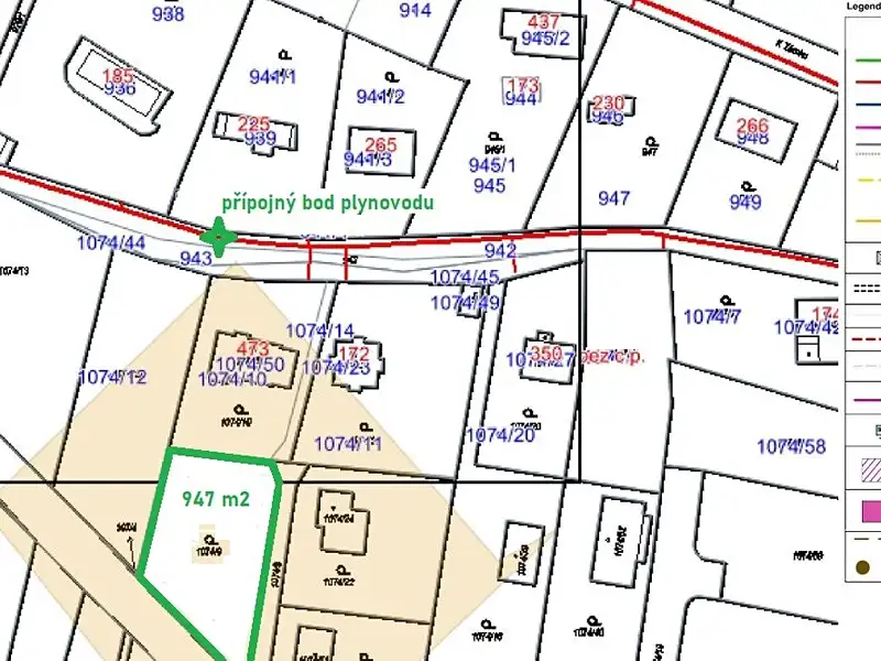 Prodej stavebního pozemku 947 m², Hlásná Třebaň – náhled fotky 3