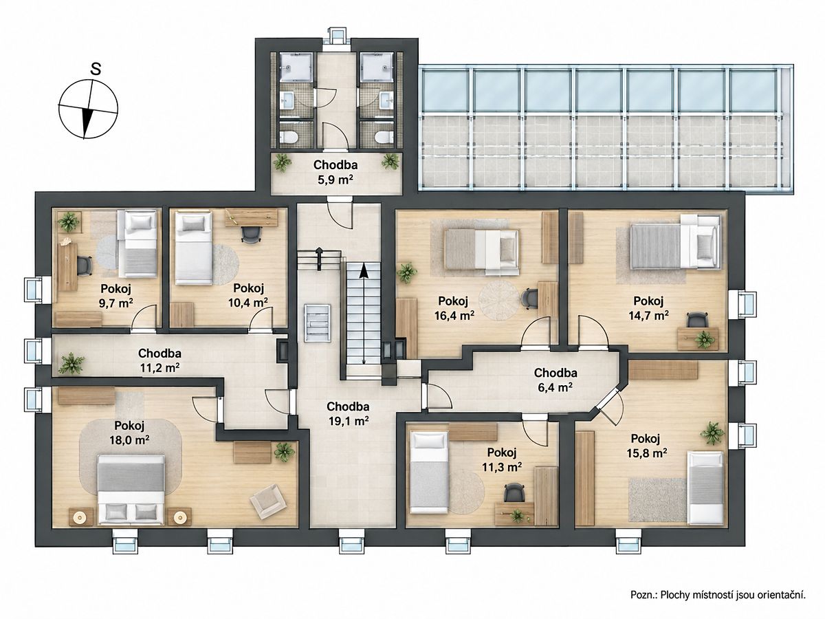 Prodej rodinného domu 368 m², pozemek 1900 m² – fotografie 4