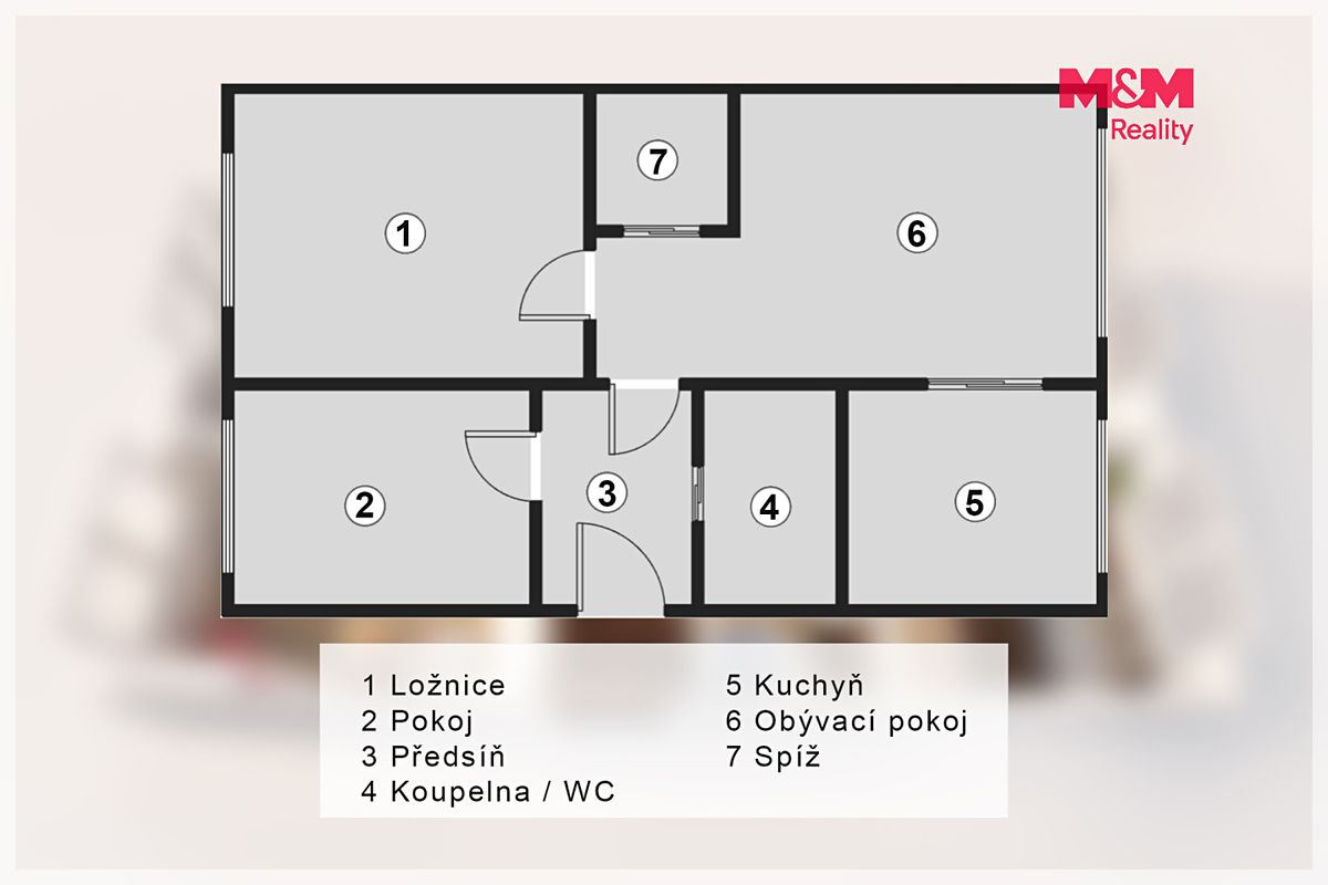 Prodej bytu 3+1 56 m² – fotografie 3