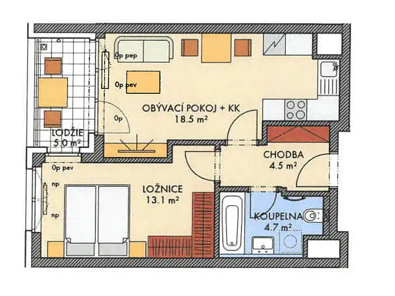 Prodej bytu 2+kk 42 m², Praha – náhled fotky 2