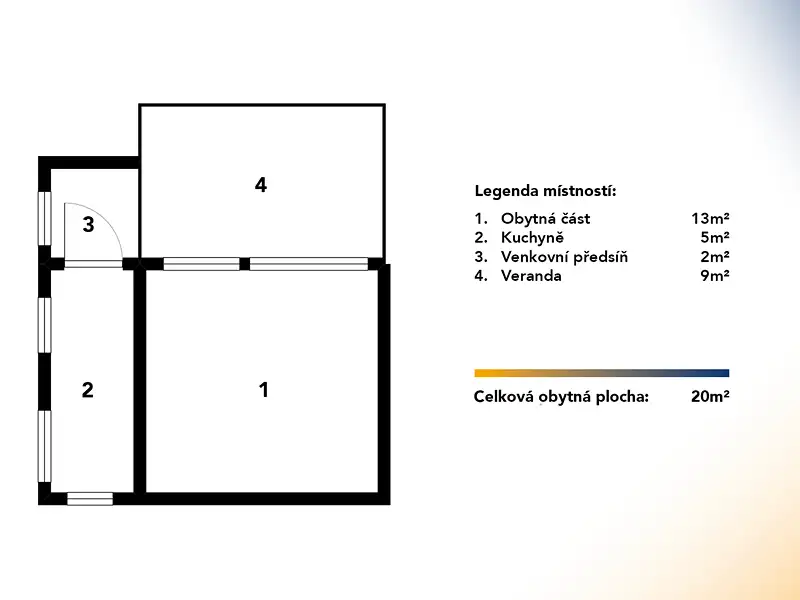 Prodej chaty 20 m², pozemek 718 m², Peruc – náhled fotky 2