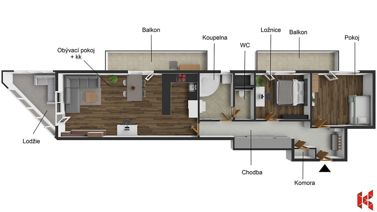 Prodej bytu 3+kk 81 m² – fotografie 2