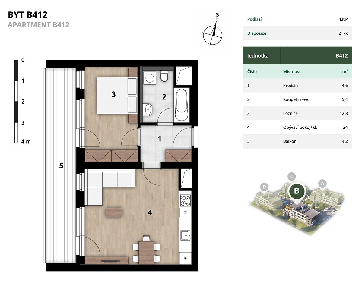 Prodej bytu 2+kk 50 m² – fotografie 5