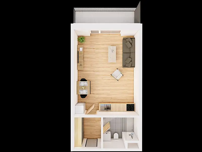 Prodej bytu 1+kk 40 m², České Budějovice – náhled fotky 3