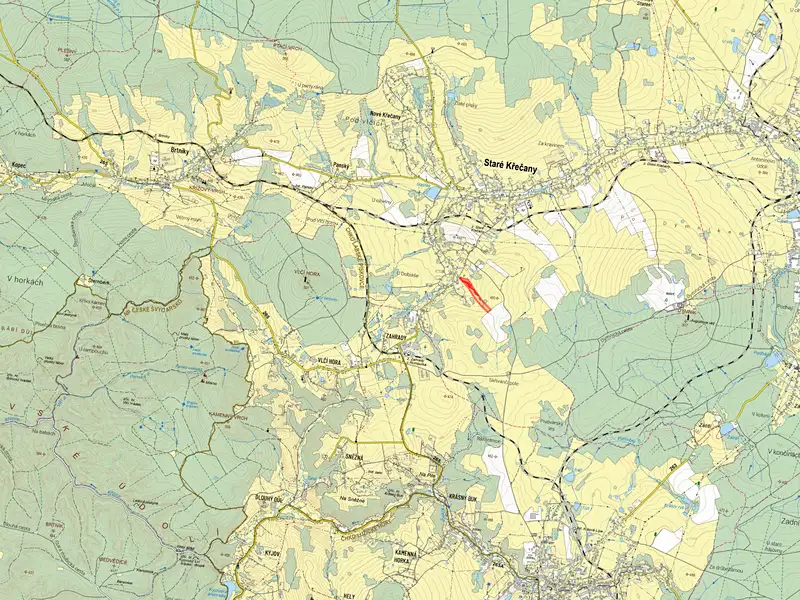 Prodej louky 21871 m², Staré Křečany – náhled fotky 2