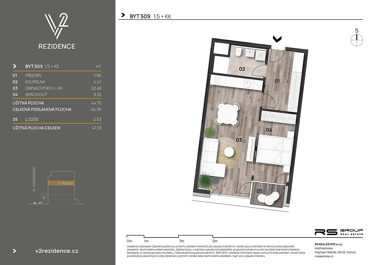 Prodej bytu 2+kk 47 m² – fotografie 2