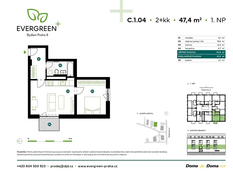 Prodej bytu 2+kk 47 m², Praha – náhled fotky 2