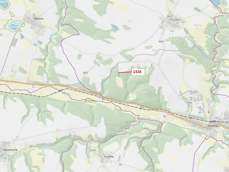Dražba lesa 1403 m², Vladislav – náhled fotky 1