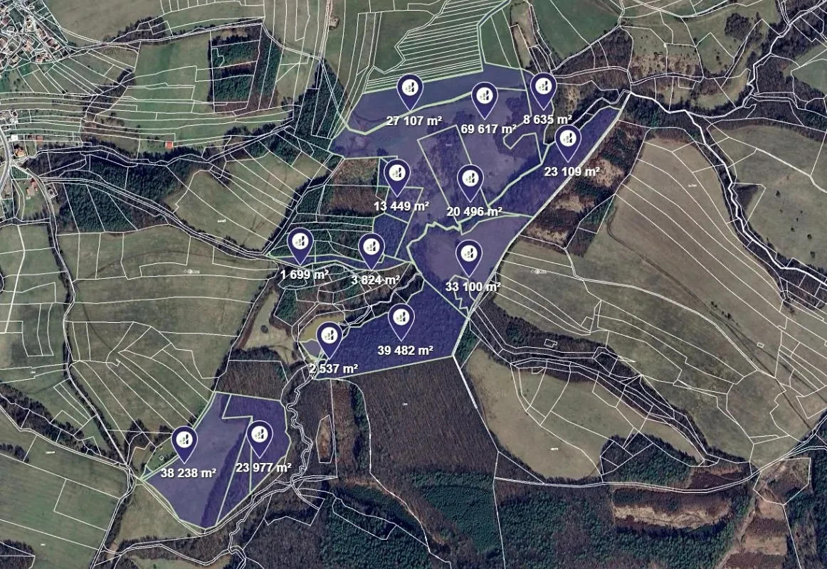 Prodej podílu 1/4 louky 1903 m²